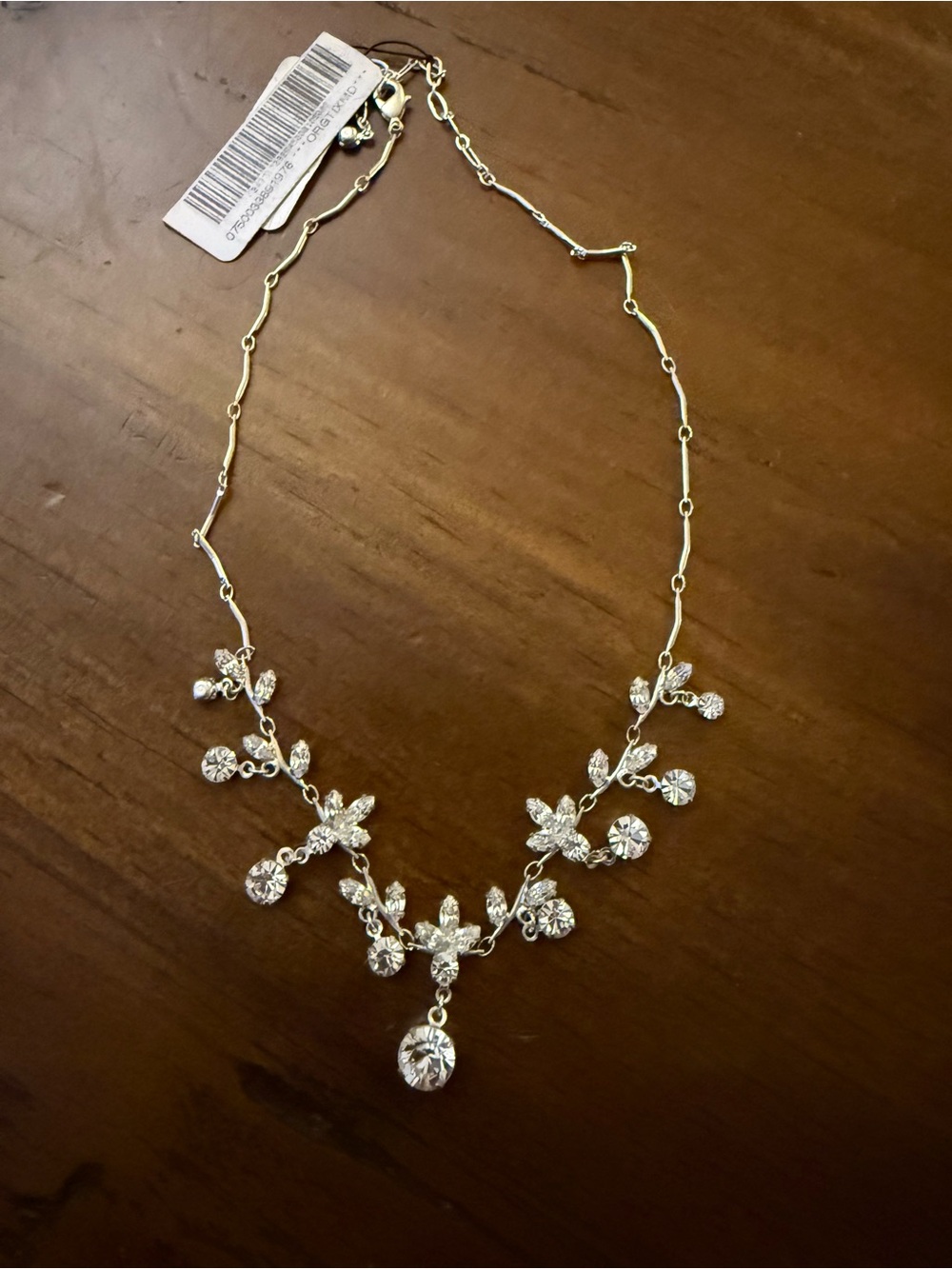 Crystal Vine Necklace - Silver Sparkle